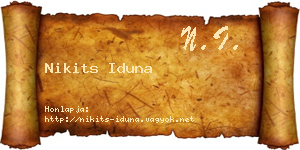 Nikits Iduna névjegykártya